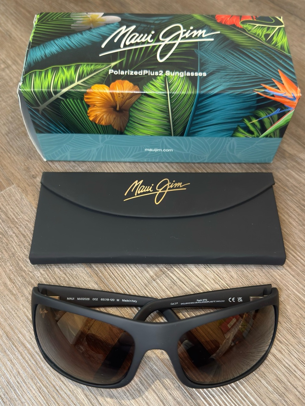 Maui Jim Peahi Polarized Wrap Sunglasses